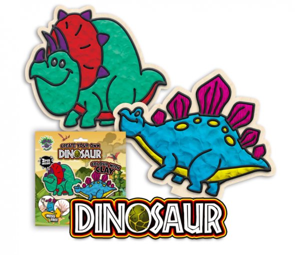BARVANJE Z GLINO - Dinozaver